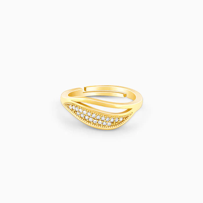 Golden Crystal Wave Ring - Image 4