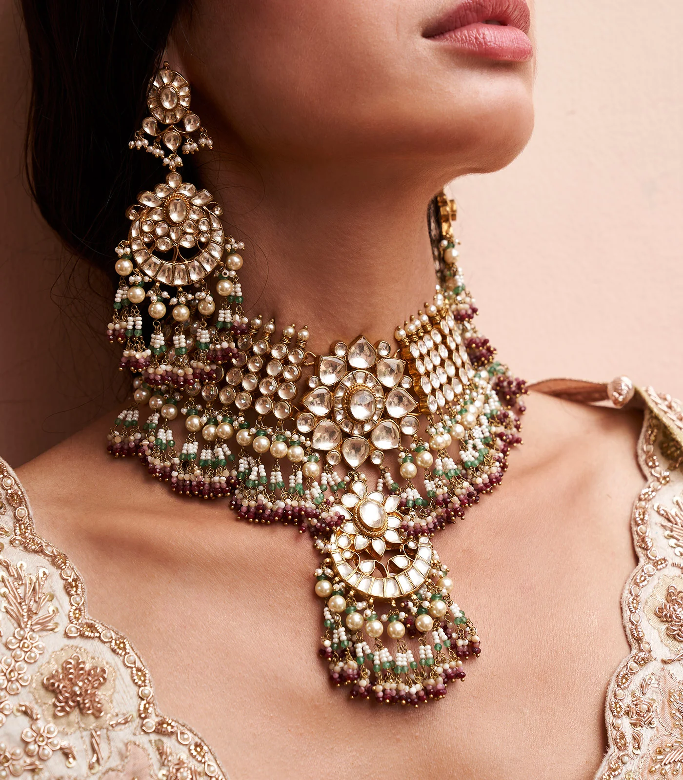 Royal Pearl Kundan Choker Necklace
