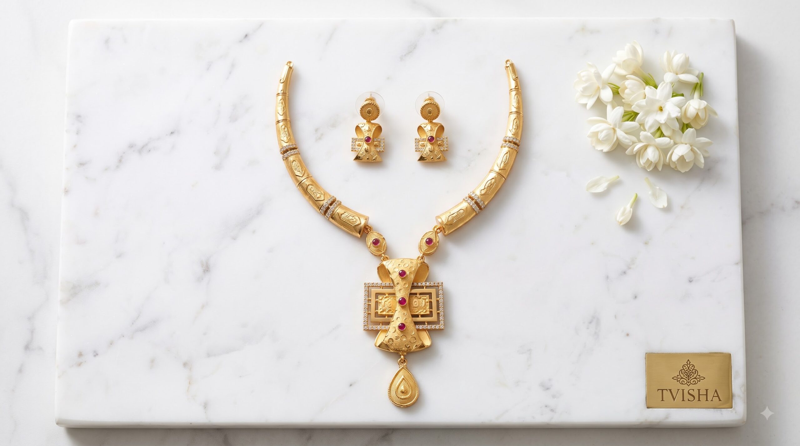 best Gold Plated Necklace Set for Women - Image 3