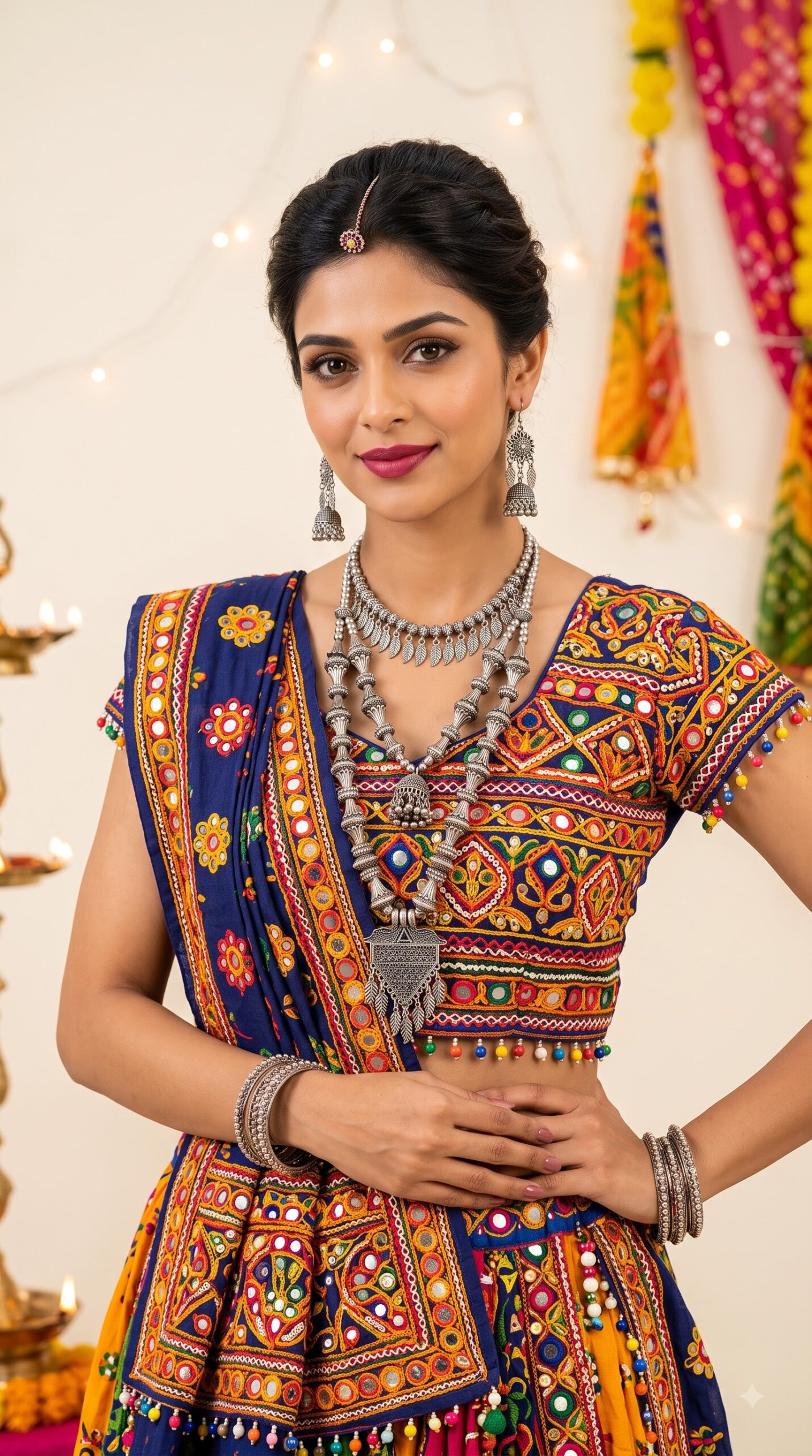 Elegant Necklace Set for Women – Oxidised Ethnic Necklace Set - Image 3
