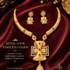 gold plated necklace set