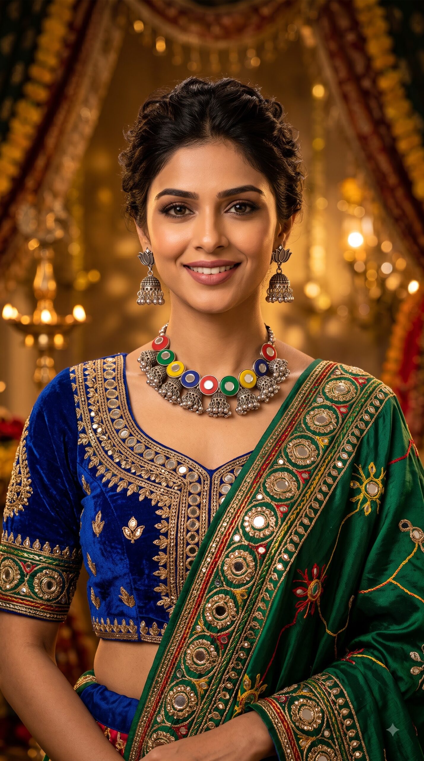 Elegant Oxidised Necklace Set – Ethnic Necklace Set - Image 2