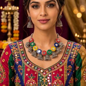 Oxidised necklace set