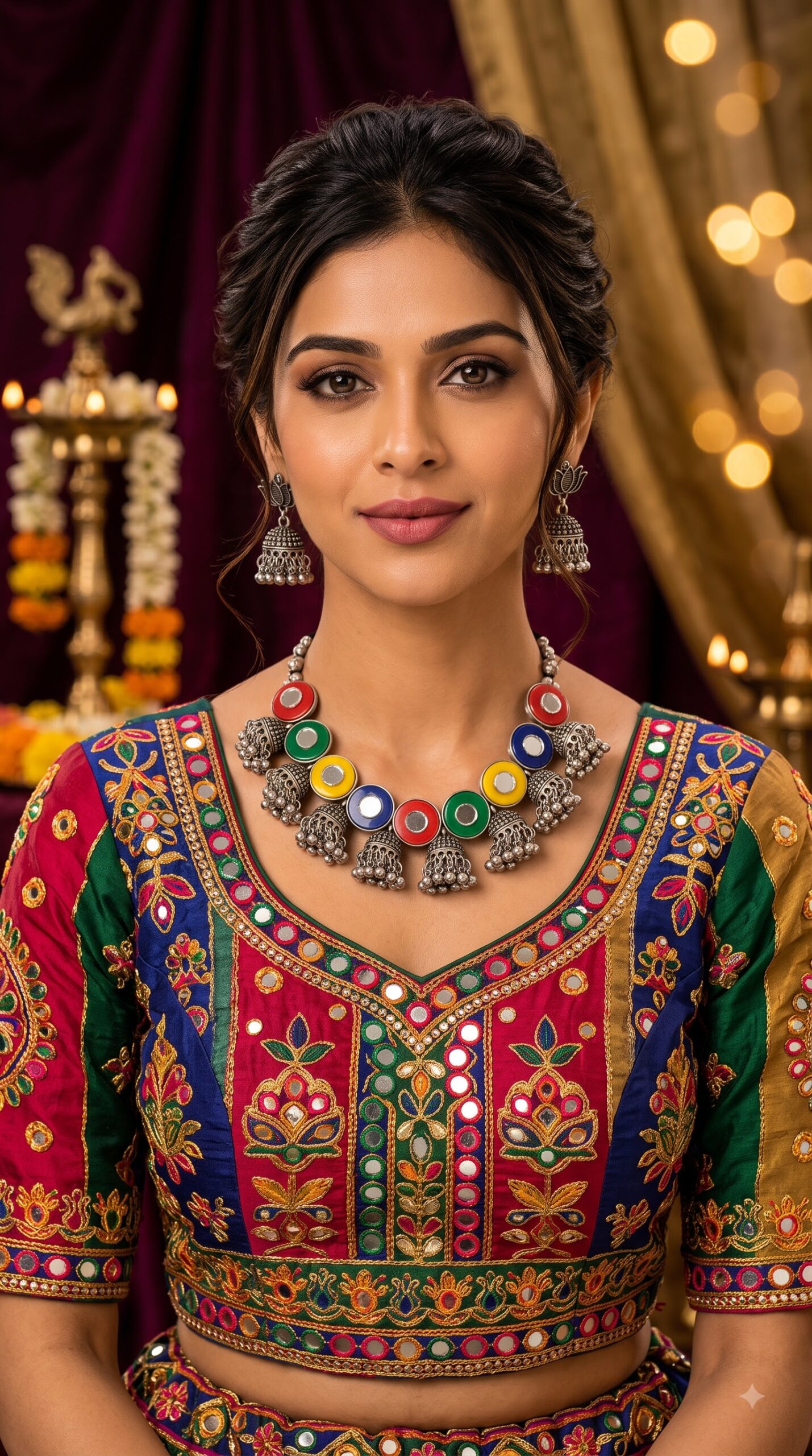 Oxidised necklace set