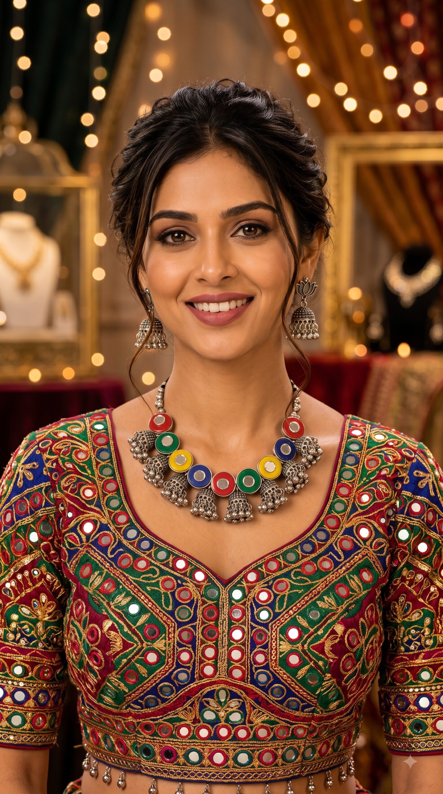 Elegant Oxidised Necklace Set – Ethnic Necklace Set - Image 5