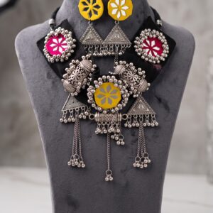 oxidised necklace set