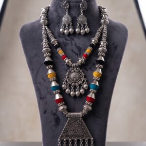 oxidised necklace set