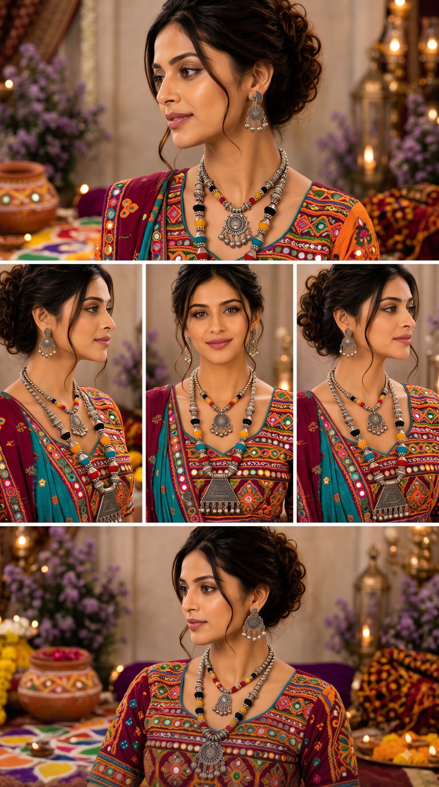 Elegant Oxidised Necklace Set – Ethnic Necklace Set - Image 5