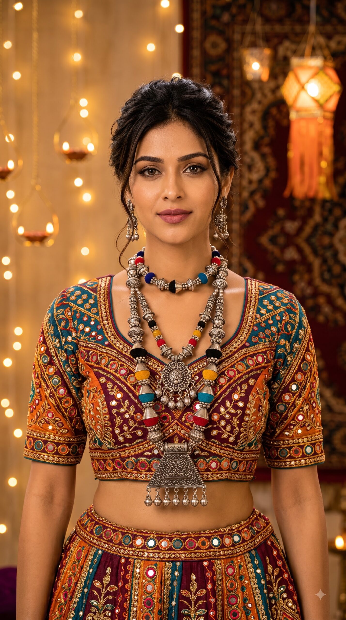 Elegant Oxidised Necklace Set – Ethnic Necklace Set - Image 2